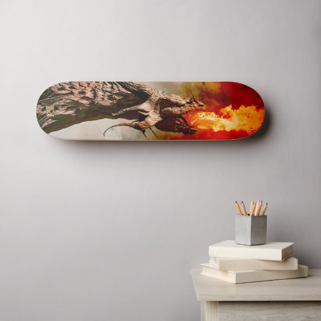 Fire Dragon Dd Marque Skateboard (Art mural (Horz))