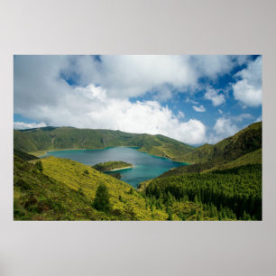 Fire Lake, Azores Poster