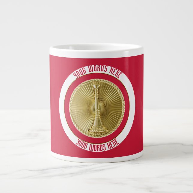 Fire Lieutenant 1 Bugle Custom Jumbo Mug (Devant)