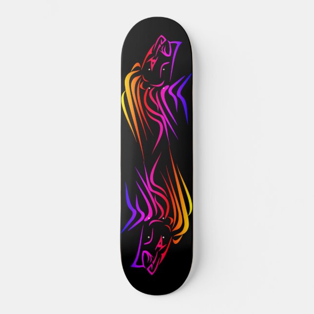 Fire Lion Skateboard - Custom Colors (Recto)