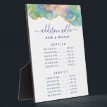 Fire Opal Rainbow Gemstone Prix Menu Plaque<br><div class="desc">Fire Opal Rainbow Gemstone Prix Menu Plaque. Parfait pour un salon de beauté,  coiffeur,  maquilleur ou cosmétologue.</div>