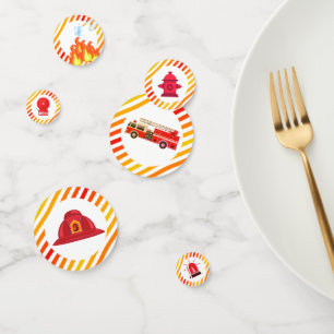 Fire Truck Fire Engine Anniversaire Fête Confetti