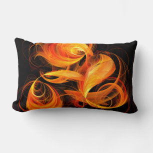 Fireball Abstrait Lumbar Coussin