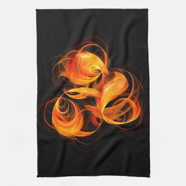 Fireball Art Abstrait serviette de cuisine (Vertical)