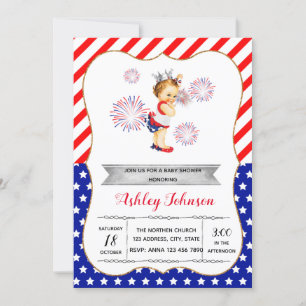 Firecracker baby shower invitation
