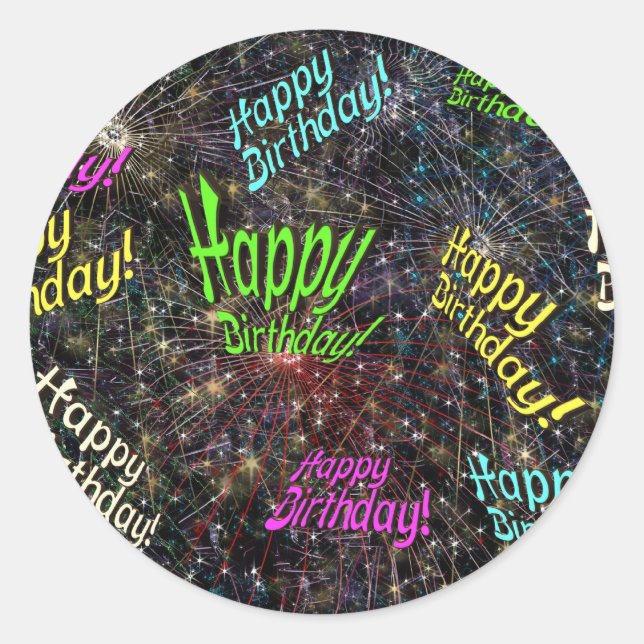 Firecrackin Happy Stickers Anniversaire (Devant)