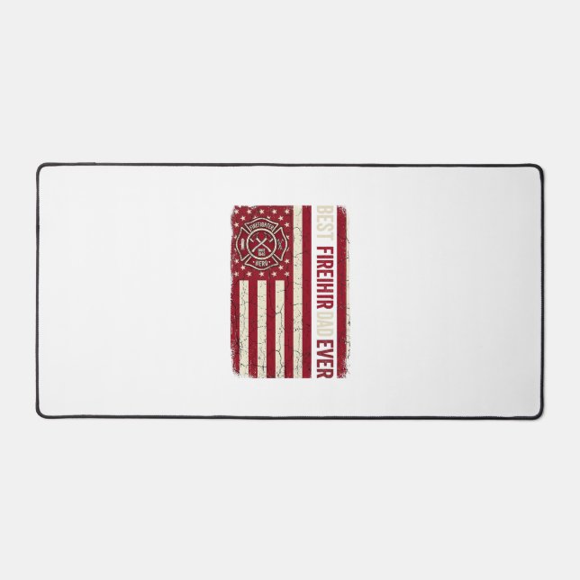 Firefighter Dad Vertical Flag Vintage (Recto)