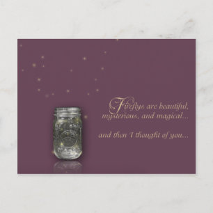 Fireflet sur carte postale Mauve