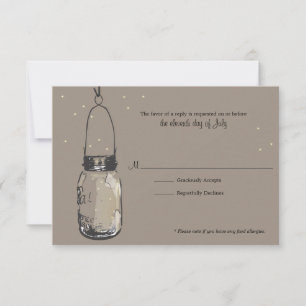 Fireflets carte RSVP & Mason Jar