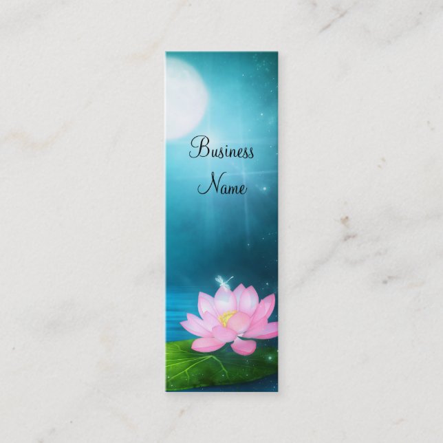 Fireflies cartes de visite Pink Flower Skinny (Devant)