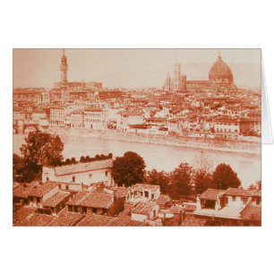 FIRENZE - ANTIQUE FLORENCE PANORAMIQUE VIEW 1859
