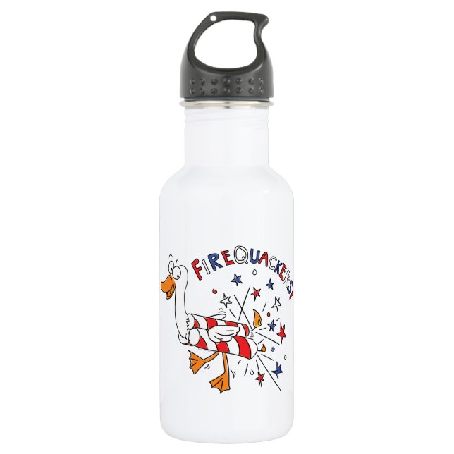 Firequackers 4 juillet Bouteille d'eau de canard (Devant)