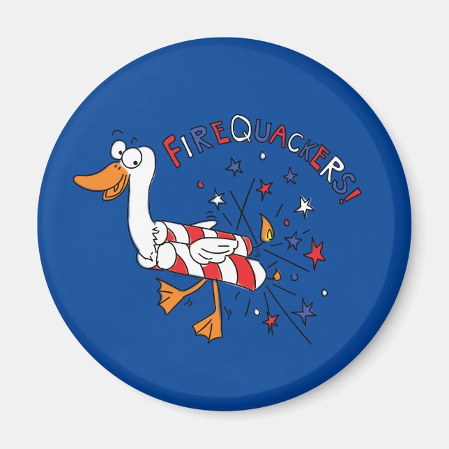 Firequackers 4 juillet Magnet de canard (Devant)