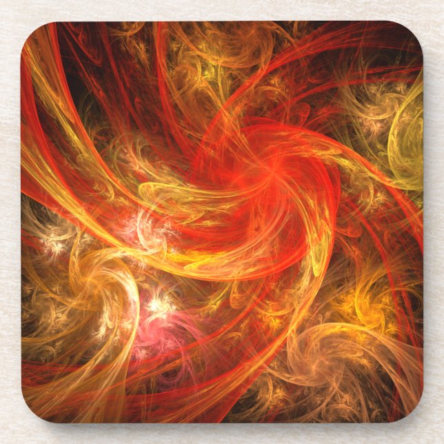 Firestorm Nova Abstrait Art Cork Dessous de verre (Devant)