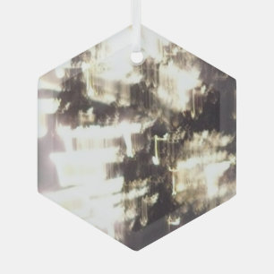 Fireworks 2 ornement hexagone en verre