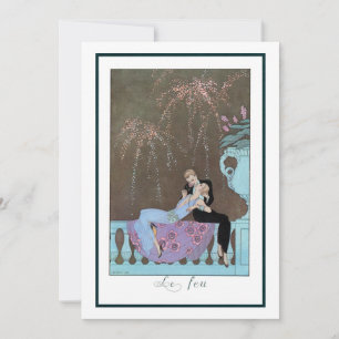 Fireworks Art déco vintage Le Feu, George Barbier