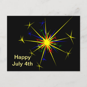 Fireworks Design 2 Juillet 4 Carte postale