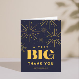 Fireworks Nom commercial Gratitude Carte de remerc