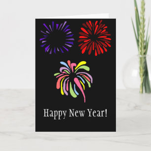 Fireworks sur carte noire vierge