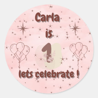 First Birthday Sticker – Cute Party Favor & Gift