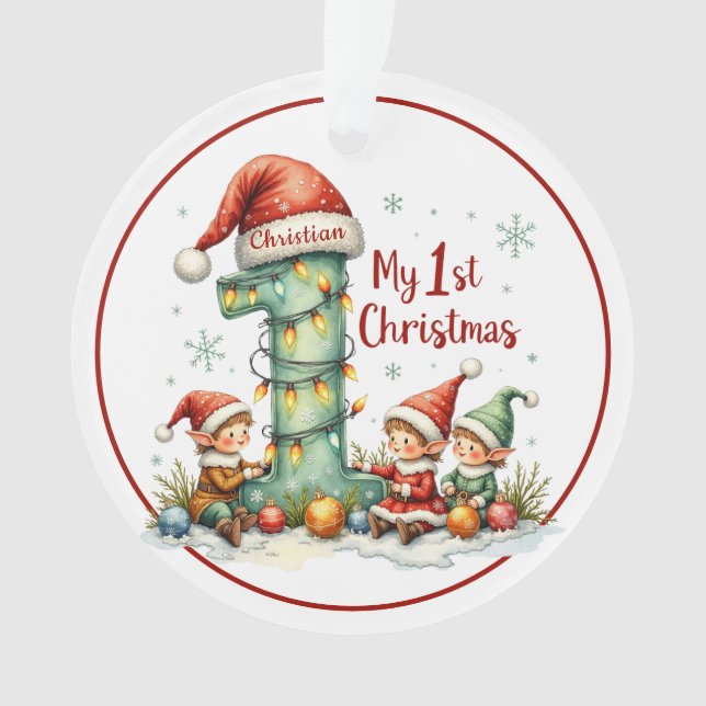 First Christmas Ornament – Elves (devant)