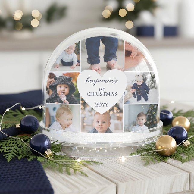 First Christmas Photo Gallery Birth Stats Keepsake (First Christmas Photo Gallery Birth Stats Keepsake Snow Globe)