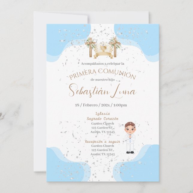 First Communion Invitation Boy (Devant)