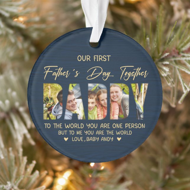 First Father’s Day with Daddy – Custom Photo Gift (Arbre)