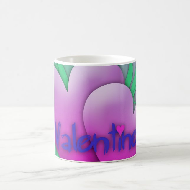 First Love 2 Coeurs Heureuse Sainte-Valentin Mug (Centre)