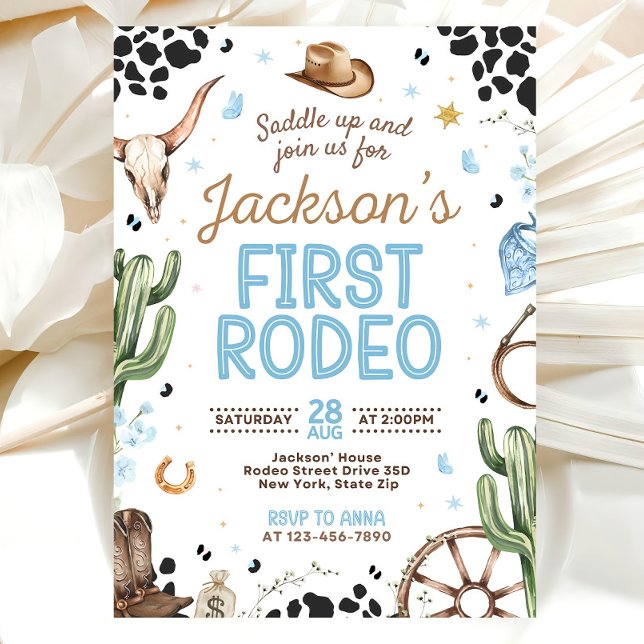 First Rodeo Invitation, My 1st Rodeo Invitation (Créateur téléchargé)