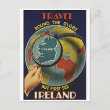 First See Ireland Travel Poster Carte postale