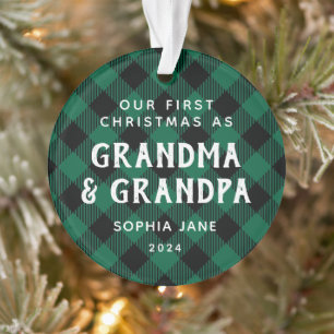 First Time Grandparents Christmas Rustic New Baby