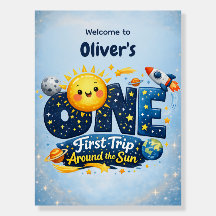 First Trip Around the Sun First Birthday Welcome