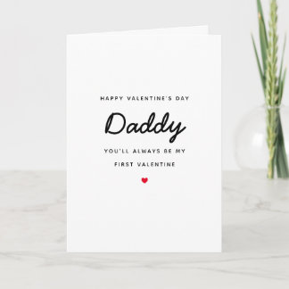 First Valentines Love Nouveau-né Baby Papa Carte P