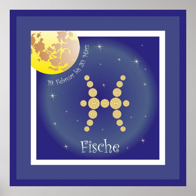Fische 19. Februar bis 20. März Poster (Devant)