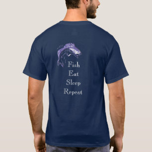 Fish Eat Sleep — T-shirt pour les fans de pêche
