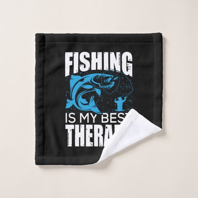 Fisher Fishing Is My Best Therapy (Gant de toilette)