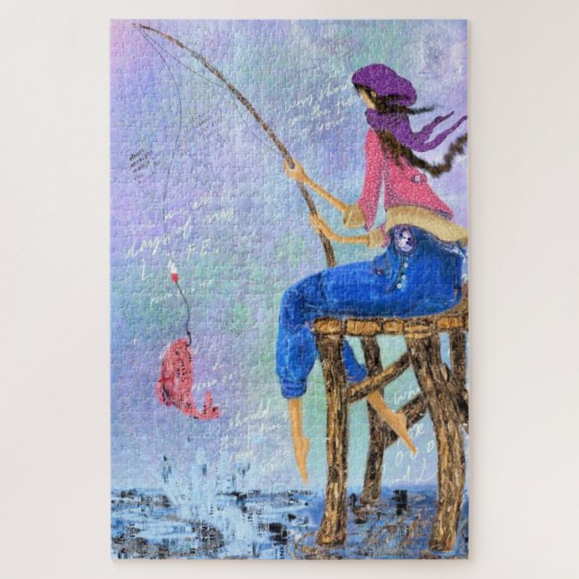 Fisher Girl Jigsaw Puzzle Peinture (Vertical)