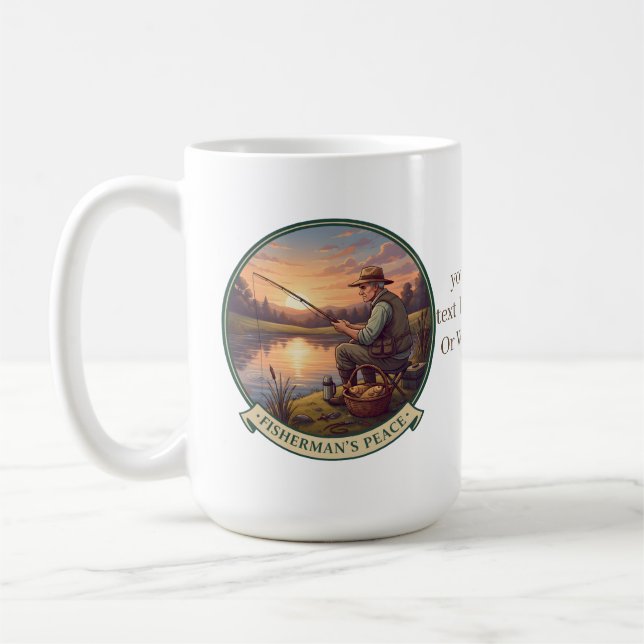 Fisher Man mug gift with custom Text  (Gauche)