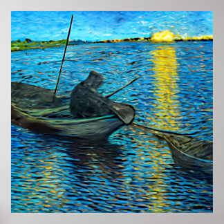 Fisherman - van gogh poster & tirages