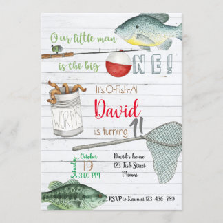 Fishing Birthday Invitation, Fishing Invitation
