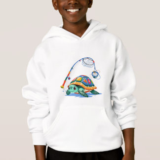 Fishing Turtle Fun – Kids’ Hoodie
