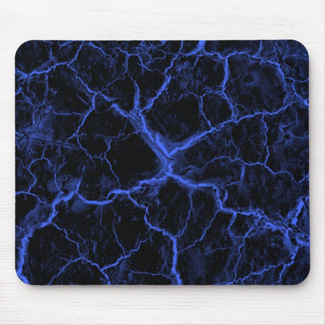 Fissures bleues sur le tapis de souris noir (Devant)