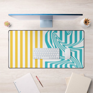 Fissures et torsades en Turquoise et Jaune