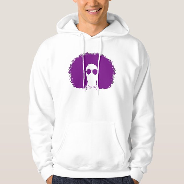 Fiston sweat - shirt à capuche blanc/pourpre de (Devant)