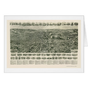 Fitchburg, carte panoramique de mA - 1915