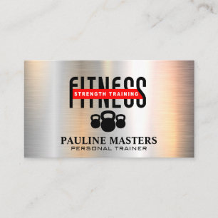 Fitness Carte de rendez-vous brossé métallique
