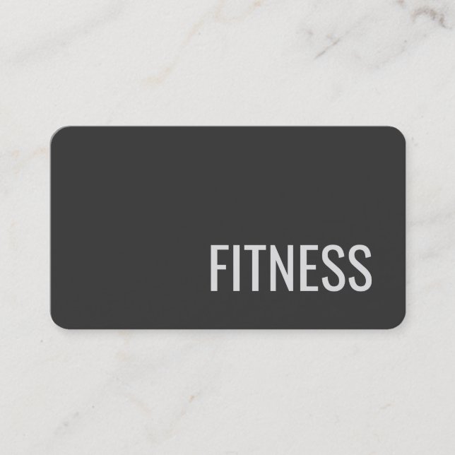 Fitness Gris clair Carte de visite de formateur mo (Devant)