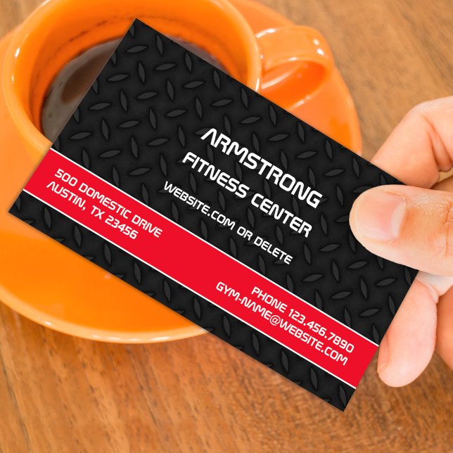 Fitness Gym Personal Trainer Carte de visite (Créateur téléchargé)