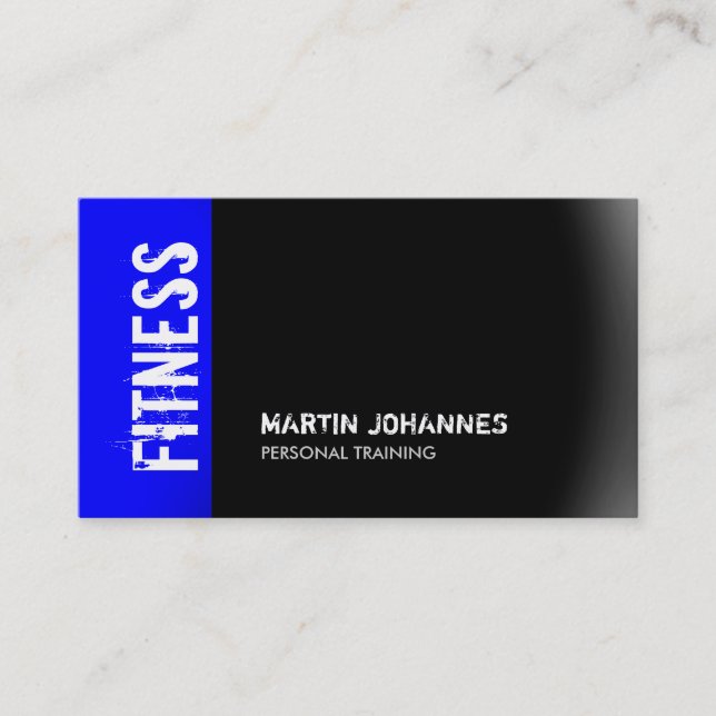 Fitness moderne Sport Blue Grey Carte de visite (Devant)